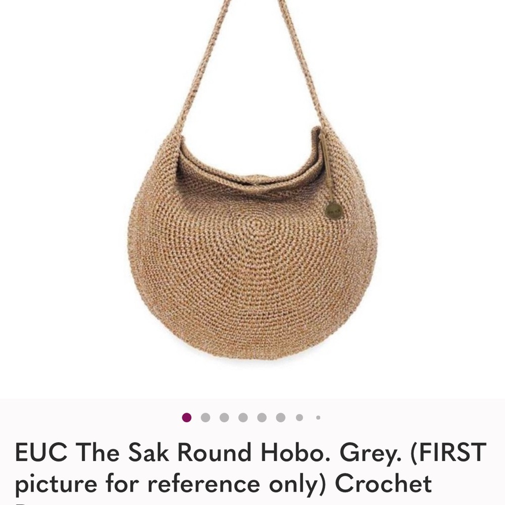 EUC The Sak Round Hobo. Grey. (FIRST picture for reference only) Crochet Pattern